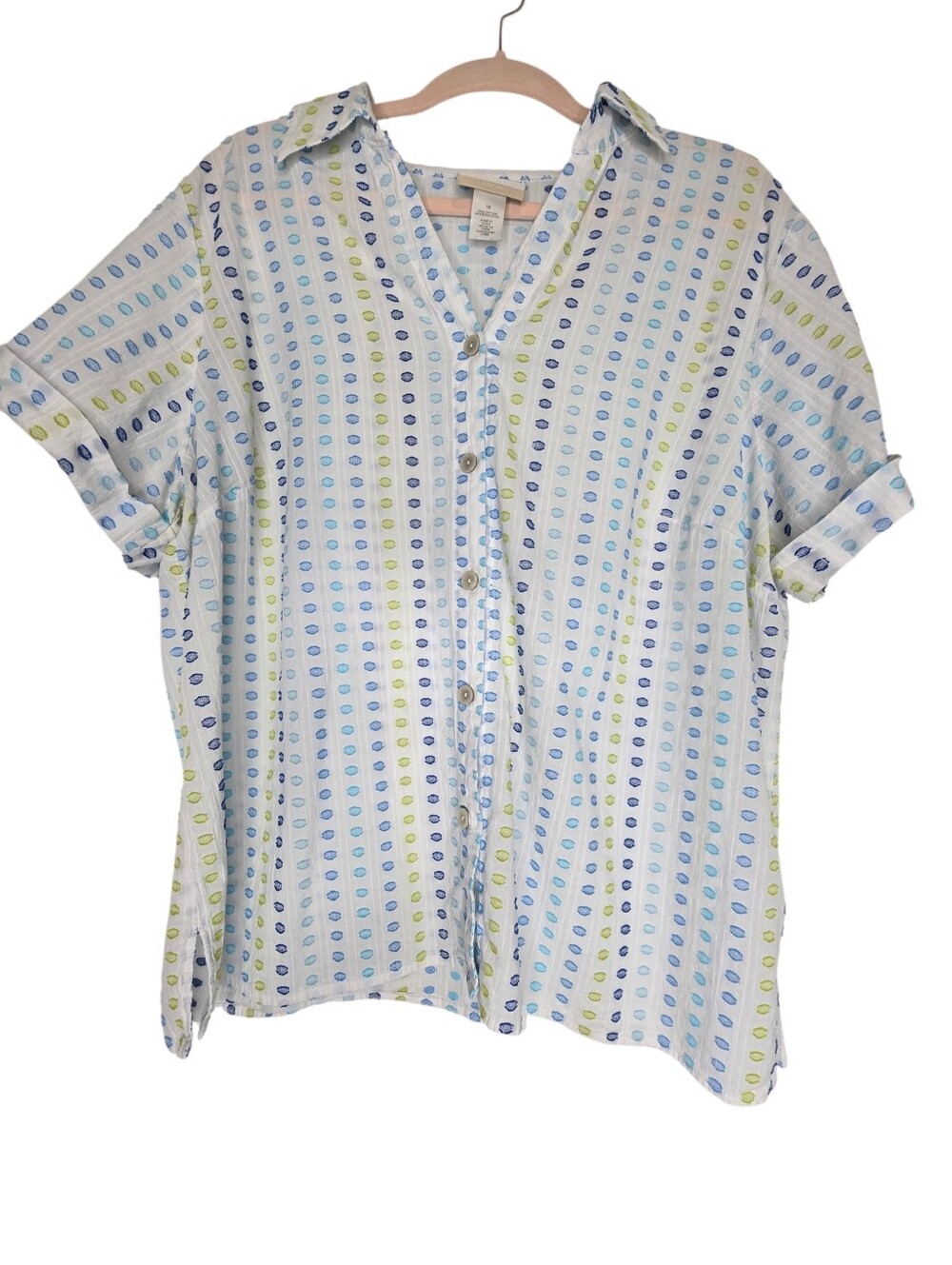 Alfred Dunner women's short-sleeve button-front top